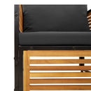 vidaXL tömör akácfa kerti szék párnákkal