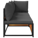 vidaXL 2 személyes tömör akácfa kerti kanapé párnával