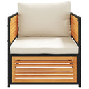 vidaXL tömör akácfa kerti szék párnákkal