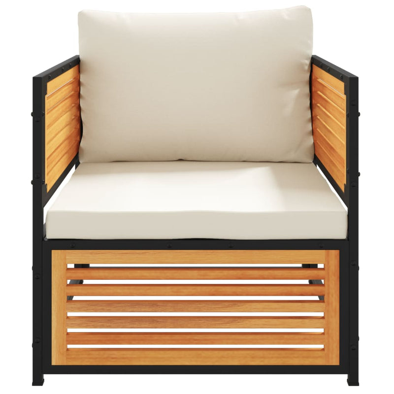 vidaXL tömör akácfa kerti szék párnákkal