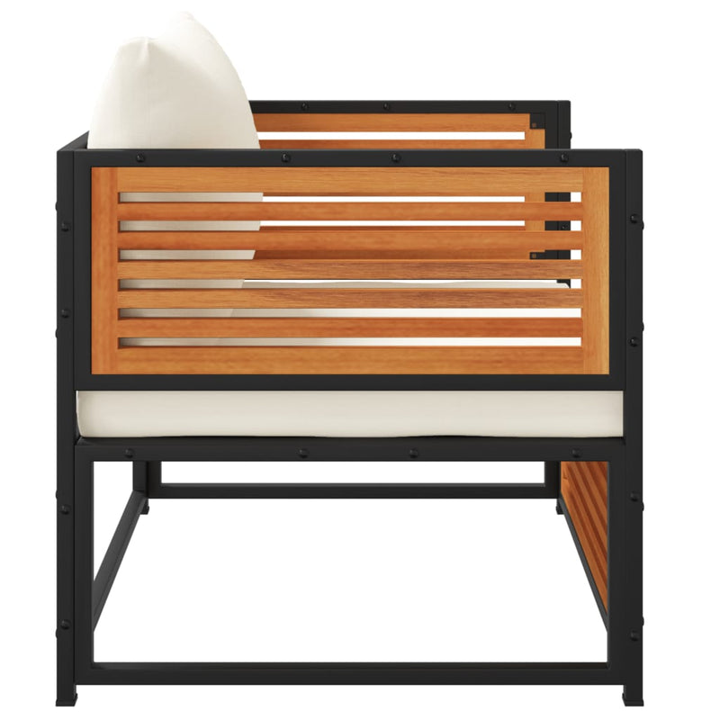 vidaXL tömör akácfa kerti szék párnákkal