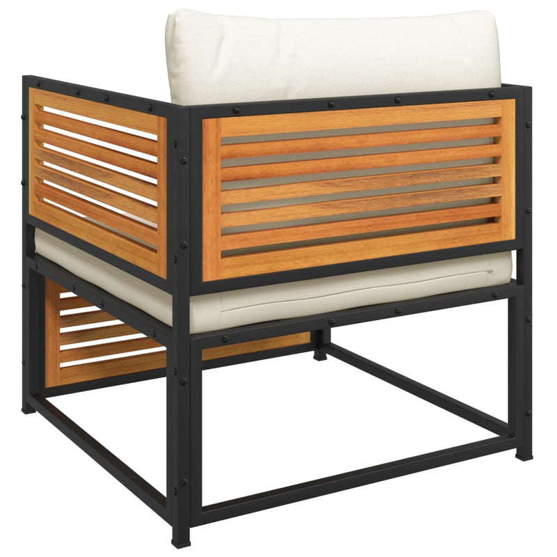 vidaXL tömör akácfa kerti szék párnákkal