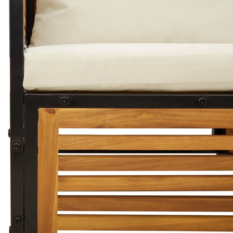 vidaXL tömör akácfa kerti szék párnákkal