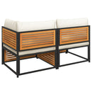 vidaXL 2 személyes tömör akácfa kerti kanapé párnával