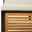 vidaXL 2 személyes tömör akácfa kerti kanapé párnával