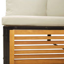 vidaXL 2 személyes tömör akácfa kerti kanapé párnával