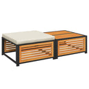 vidaXL tömör akácfa kerti asztal székkel