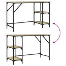 vidaXL sonoma tölgy színű fém és szerelt fa íróasztal 120 x 50 x 75 cm