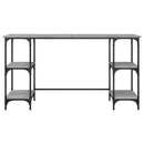 vidaXL szürke sonoma színű fém és szerelt fa íróasztal 140x50x75 cm