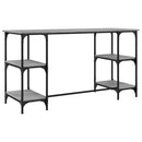 vidaXL szürke sonoma színű fém és szerelt fa íróasztal 140x50x75 cm