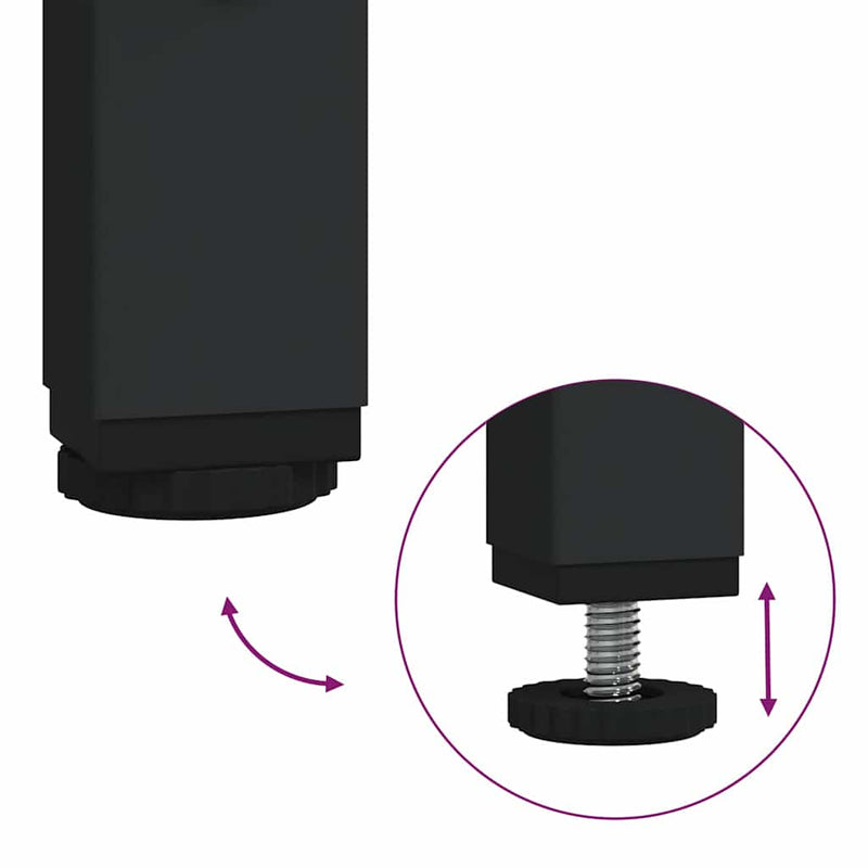 vidaXL szürke sonoma szerelt fa és fém dohányzóasztal 100 x 55 x 50 cm