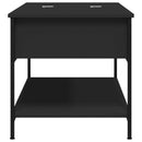vidaXL fekete szerelt fa és fém dohányzóasztal 100 x 50 x 50 cm