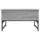 vidaXL szürke sonoma szerelt fa és fém dohányzóasztal 70 x 50 x 40 cm
