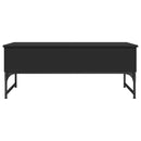 vidaXL fekete szerelt fa és fém dohányzóasztal 100 x 50 x 40 cm
