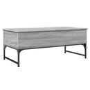 vidaXL szürke sonoma szerelt fa és fém dohányzóasztal 100 x 50 x 40 cm