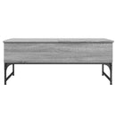 vidaXL szürke sonoma szerelt fa és fém dohányzóasztal 100 x 50 x 40 cm