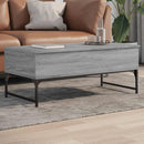 vidaXL szürke sonoma szerelt fa és fém dohányzóasztal 100 x 50 x 40 cm
