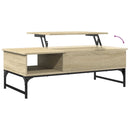 vidaXL sonoma tölgy szerelt fa és fém dohányzóasztal 100 x 50 x 35 cm