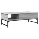 vidaXL szürke sonoma szerelt fa és fém dohányzóasztal 100 x 50 x 35 cm