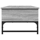 vidaXL szürke sonoma szerelt fa és fém dohányzóasztal 100 x 50 x 35 cm