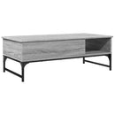 vidaXL szürke sonoma szerelt fa és fém dohányzóasztal 100 x 50 x 35 cm