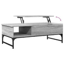 vidaXL szürke sonoma szerelt fa és fém dohányzóasztal 100 x 50 x 35 cm