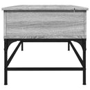 vidaXL szürke sonoma szerelt fa és fém dohányzóasztal 100 x 50 x 45 cm