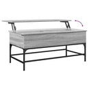 vidaXL szürke sonoma szerelt fa és fém dohányzóasztal 100 x 50 x 45 cm