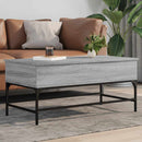 vidaXL szürke sonoma szerelt fa és fém dohányzóasztal 100 x 50 x 45 cm