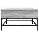 vidaXL szürke sonoma szerelt fa és fém dohányzóasztal 80 x 80 x 45 cm