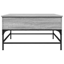 vidaXL szürke sonoma szerelt fa és fém dohányzóasztal 80 x 80 x 45 cm