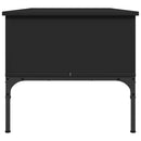 vidaXL fekete szerelt fa és fém dohányzóasztal 100 x 50 x 45 cm