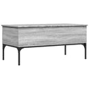 vidaXL szürke sonoma szerelt fa és fém dohányzóasztal 100 x 50 x 45 cm