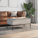 vidaXL szürke sonoma szerelt fa és fém dohányzóasztal 100 x 50 x 45 cm