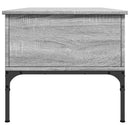vidaXL szürke sonoma szerelt fa és fém dohányzóasztal 100 x 50 x 45 cm