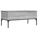 vidaXL szürke sonoma szerelt fa és fém dohányzóasztal 100 x 50 x 45 cm