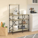 vidaXL sonoma tölgy színű szerelt fa és fém pékállvány 90x40x132 cm