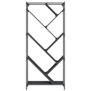 vidaXL fekete szerelt fa és fém könyvszekrény 79 x 30 x 180 cm