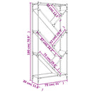 vidaXL fekete szerelt fa és fém könyvszekrény 79 x 30 x 180 cm