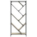 vidaXL sonoma tölgy színű szerelt fa és fém könyvszekrény 79x30x180 cm