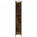 vidaXL füstös tölgy színű szerelt fa és fém könyvszekrény 79x30x180 cm