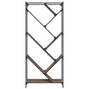 vidaXL barna tölgy színű szerelt fa és fém könyvszekrény 79x30x180 cm