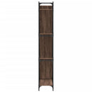 vidaXL barna tölgy színű szerelt fa és fém könyvszekrény 79x30x180 cm