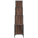 vidaXL barna tölgy színű szerelt fa és fém könyvszekrény 122x30x132 cm