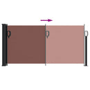 vidaXL barna behúzható oldalsó napellenző 100 x 300 cm