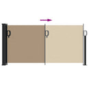 vidaXL tópszínű behúzható oldalsó napellenző 100 x 300 cm