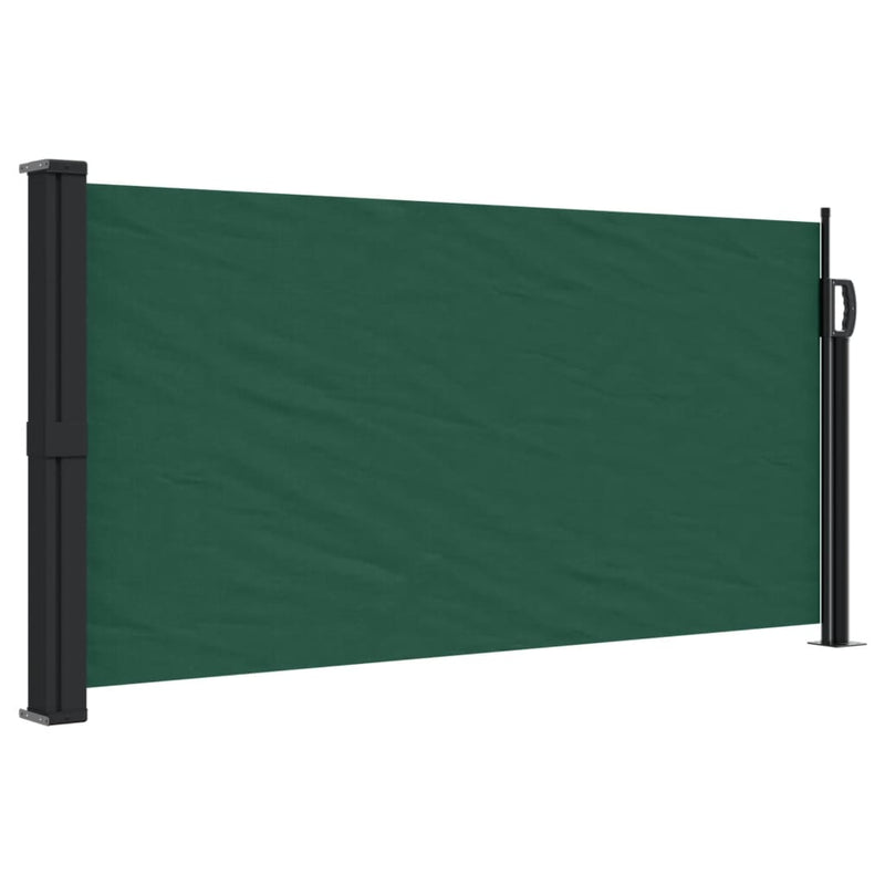 vidaXL sötétzöld behúzható oldalsó napellenző 100 x 300 cm