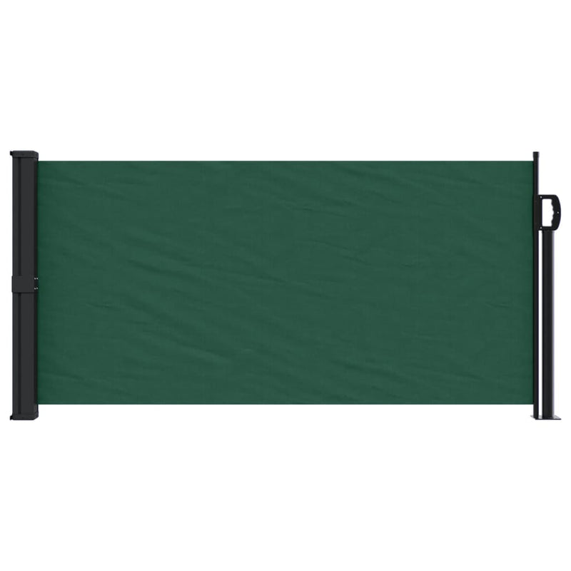 vidaXL sötétzöld behúzható oldalsó napellenző 100 x 300 cm