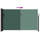 vidaXL sötétzöld behúzható oldalsó napellenző 117 x 300 cm