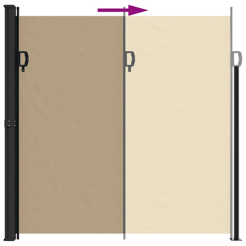 vidaXL bézs behúzható oldalsó napellenző 200 x 300 cm
